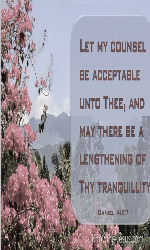 Daniel 4:27 God, My Tranquility (devotional)02:17 (pink)